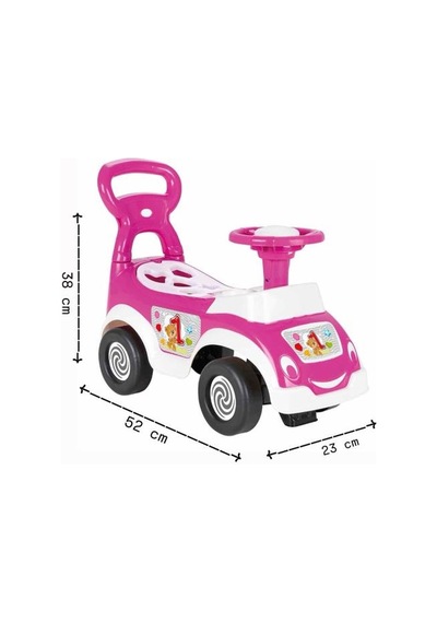 Bul-tak İlk Arabam - Çocuk İlk Adım Ve Bultak Oyuncak Eğitici 52 Cm Aktivite Arabası Pembe