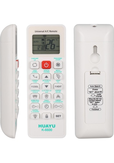 Huayu K-6600 Üniversal Akıllı Klima Kumandası 99% Uyumluluk Lcd Ekranlı