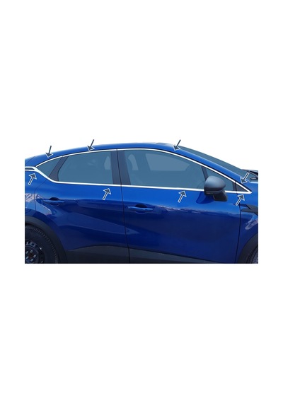 Autogp Renault Captur Cam Çerçevesi Kenar Çıtası Krom Tamtur 2021+ 18 Parça Au-rn- 1346