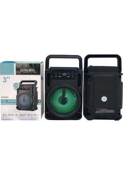 Greatnice GTS-1360 Işıklı Taşınabilir Bluetooth Hoparlör