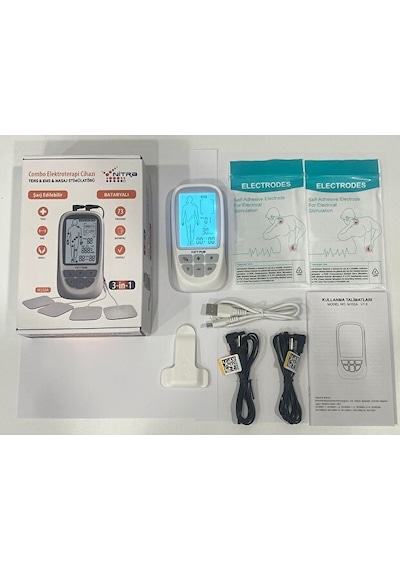 NitraPlus Bataryalı Ve Şarjlı 2 Kanallı Tens , Ems , Masaj Cihazı 73 Programlı Tens Cihazı