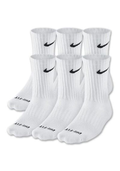 Nike Dri-fit Cushioned Crew Orta Boy Erkek Çorap Siyah/beyaz Sx4 Beyaz