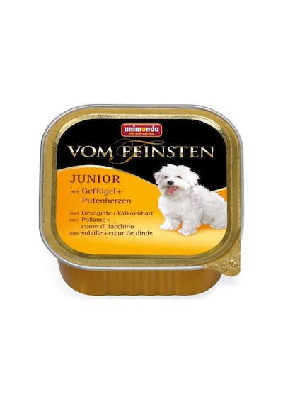 Animonda Vom Feinsten Kümes Hayvanlı ve Hindi Yürekli Konserve Yavru Köpek Maması 150 G