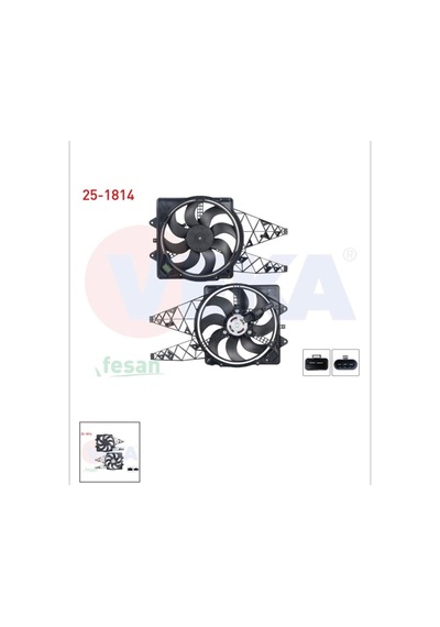 Fiat Grande Punto 1.3 Multijet 75hp Klimalı 2005-2012 Davlumbazlı Rezistanslı Fan Motoru