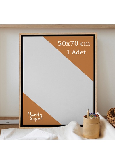 Gold Çerçeveli Tuval 50 x 70 CM Yatay & Dikey Profesyonel %100 Pamuk Boş Tablo