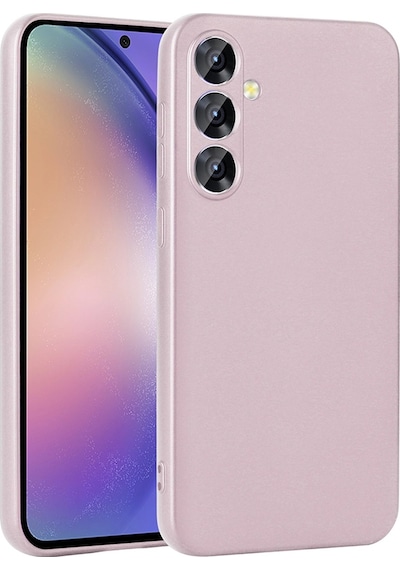 Samsung Uyumlu Galaxy S25 Fe Kılıf Zore Premier Silikon Kapak Rose Gold