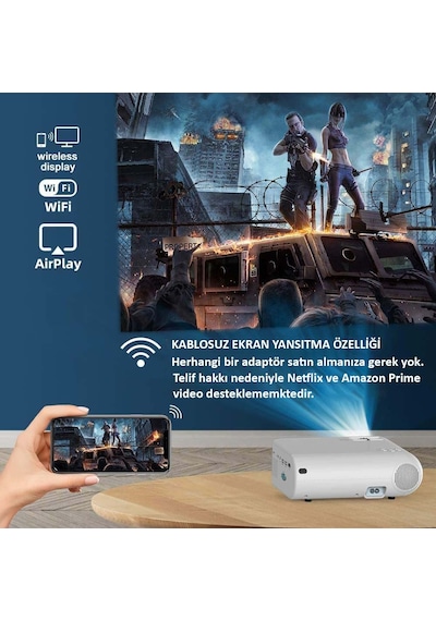 Hymark P62 1080P Mini Taşınabilir Projeksiyon Cihazı
