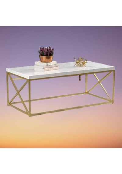 Ogem 105 Orta Sehpa Seti Metal Gold Kaplama. Itinalı Paketleme. F