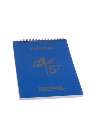Spiralli Not Defteri - A5 72 Yaprak Çizgili Defter - Plastik Kapa