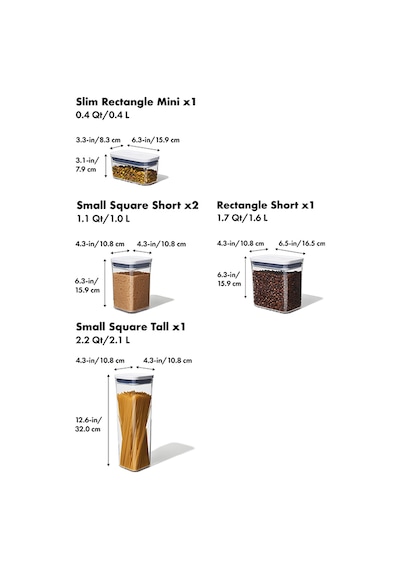 Oxo Gg Pop Saklama Kabı Seti 5li Ox-11235900 Oxo Çok Renkli