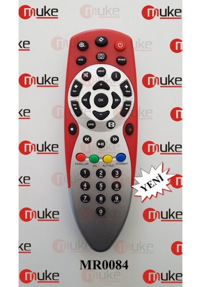 Muke MR0084 Digiturk Kırmızı Uydu Kumandası KR0084
