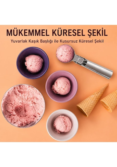 Ivory Paslanmaz Çelik Tetik Mekanizmalı Dondurma Kaşığı