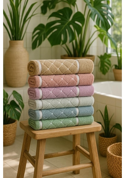 Silva 6'lı 30x50 Cm Misafir&mutfak Havlusu Havlu & Havlu Seti Havlu Havlu Takımı Çeyiz Seti Çok Renkli