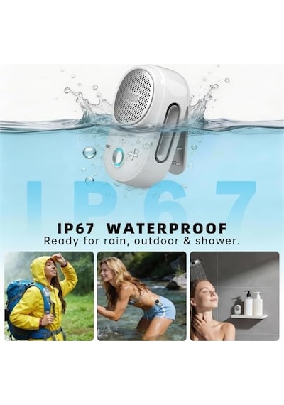 Divoom Itour-s Giyilebilir Bluetooth Hoparlör, Ip67 Su Geçirmez Toz Geçirmez, Taşınabilir Küçük Klipsli Bluetooth Hoparlör, 10h Çalma Süresi, Mutfak, İş, Seyahat, Bisiklet, Golf, Havuz, Baba