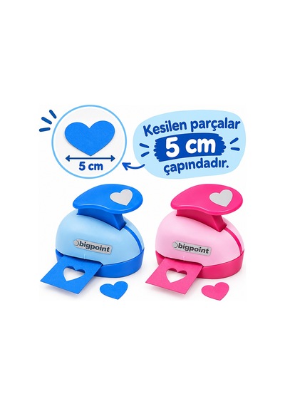 Bigpoint Şekilli Delgeç 5cm Kalp X 4 Adet Diger