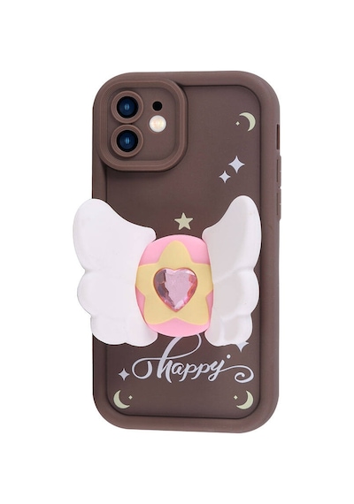 Butam Bilişim Apple Uyumlu iPhone 11 Kılıf Kamera Korumalı Figür Tasarımlı Kapya Kapak-pembe Koyu Pembe Koyu