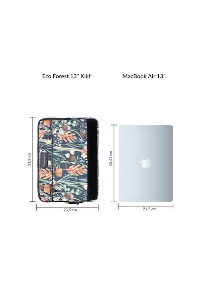 Bloominbag Eco Forest 13 İnç Laptop / Macbook Uyumlu Kılıf Yeşil
