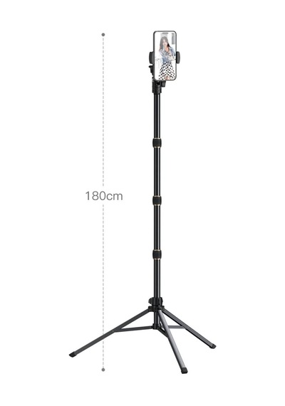 Tr Bluetooth Kumandalı Alüminyum Tripod Işık Standı 180 Cm Telefon Tutucu Stand Yüksek Açı Çekim Canlı Yayın