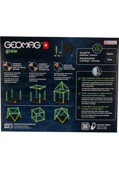 Geomag Manyetik Çubuklar Glow Karanlıkta Parlayan Seri Zeka Oyunu 25 Parça