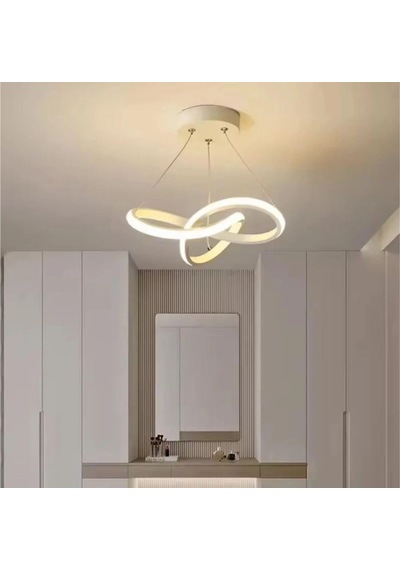 Aura Beyaz Ultrapower Led Avize, Modern Sarkıt Tasarım, Alüminyum Gövde, 6500k Beyaz Işık, 36w, 25 Cm Çap, Ayarla Çok Renkli