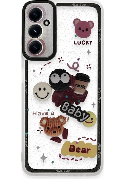 Newface Samsung Galaxy A05s Kılıf Sweet Desenli Silikon Kapak - Sarı