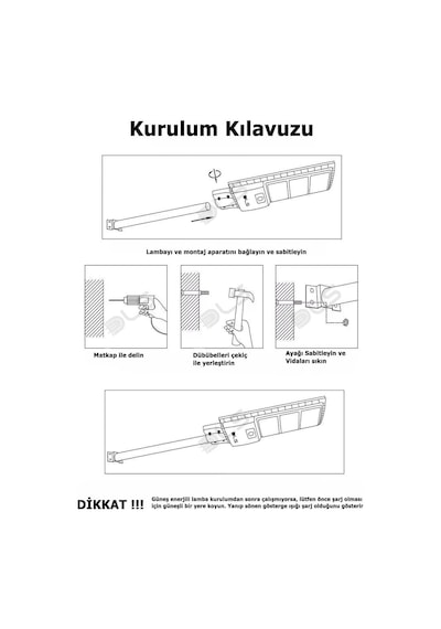 Ayrex 800w Güneş Enerjili Solar Sokak Lambası Hareket Sensörlü Profesyonel Led Bahçe Aydınlatması