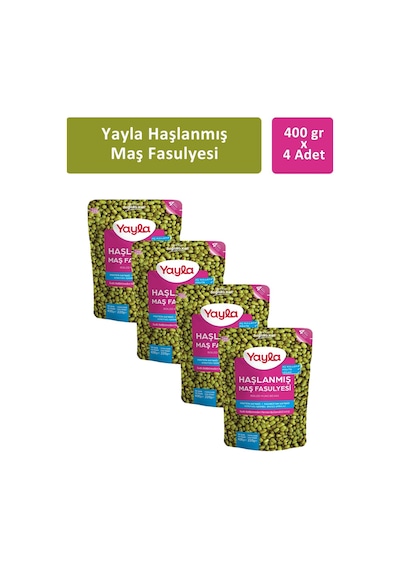 Yayla Haşlanmış Maş Fasulyesi 4 x 400 G