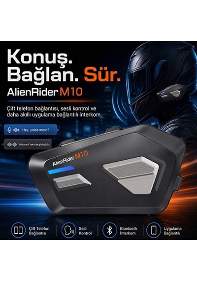 Alienrider M10 Bluetooth Kask İnterkomu - Ip67