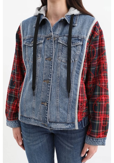 Kadın Kapüşonlu Jean Ceket 001
