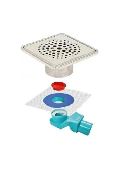Sukar YerSifonu 10x10 SunIzgaralı Komple Paslanmaz Çelik Kasalı Y
