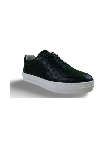 Erkek Hakiki Deri Casual Sneaker Siyah