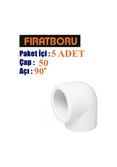 Fırat Pprc 90 Kapalı Dirsek 5 Adet 50mm