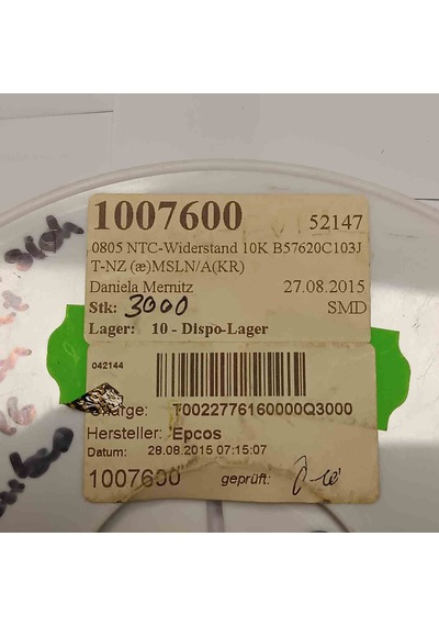 B57620c103j62 Epcos 10k 805 Ntc 23 Adet