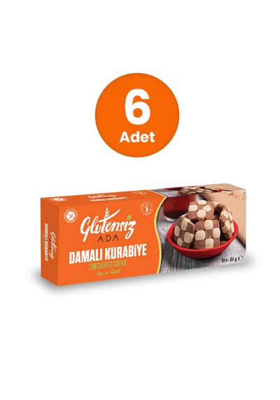 Glutensiz Ada Glutensiz Damalı Kurabiye 6 x 81 G