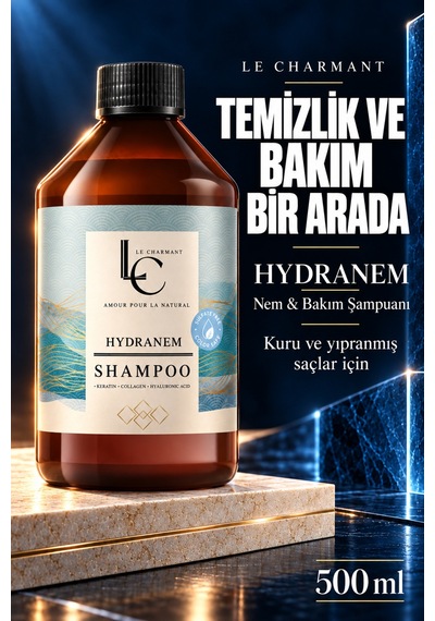 Kuru Ve Yıpranmış Saçlar İçin Şampuan Yoğun Nem & Onarım Keratin Ha Sülfatsız Tüm Saç Tipleri