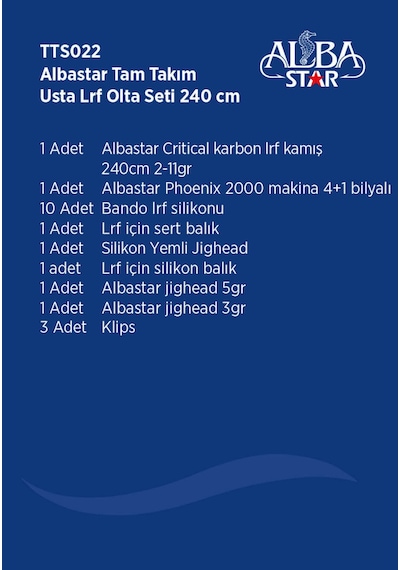 Albastar Tam Takım Usta Lrf Olta Seti Tts022 240Cm-Standart