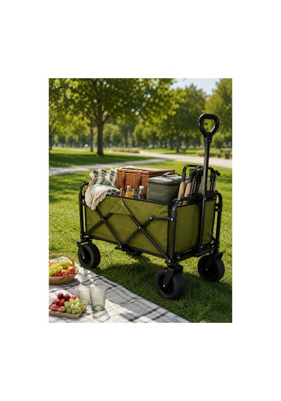 Ers130 Kg Taşıma Kapasiteli Katlanabilir Wagon Taşıma Arabası Çok Renkli