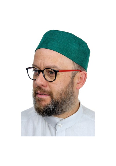Kubbeli Sert Kalıp Takke - Yeşil
