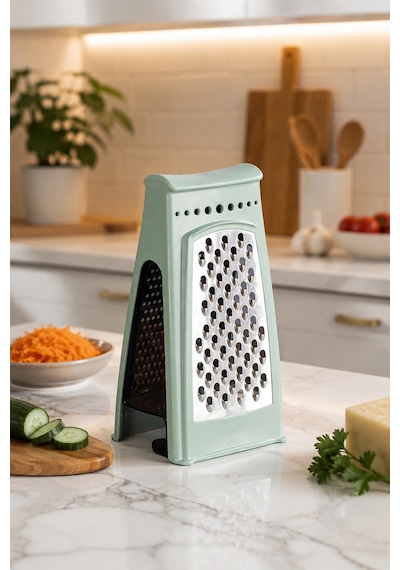 Porsima L-00667 550 Ml Hazneli Paslanmaz Çelik Mutfak Rendesi Turkuaz / Su Yeşili