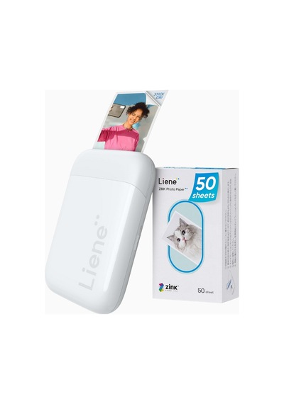 Liene Lıene Pearl K100 Mini Bluetooth Fotoğraf Yazıcısı, 300dpı, Çinko Kağıt Beyaz