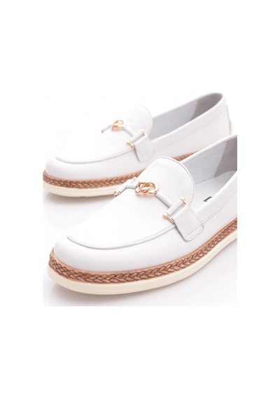 Dgn 190e Kadin Loafer Ayakkabi Beyaz