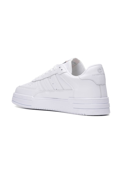 Günlük Unisex Sneaker Bağcıklı Rahat Kalın Tabanlı Spor Yürüyüş Ayakkabısı 191 Beyaz