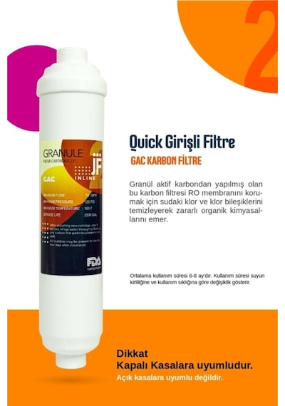 Kapalı Kasa Su Arıtma Cihazlarıl Inline Quick Geçme Filtre Seti