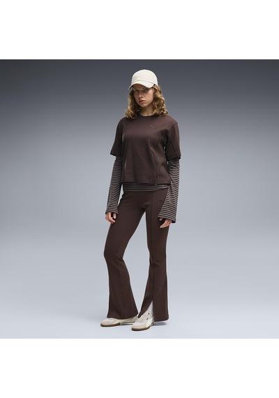 Puma Her Rib Flared Kadın Kahverengi Günlük Stil Tayt 69402833