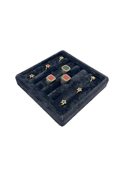Yüzük Küpe Koldüğmesi Takı Standı Siyah 15 X 15 Cm