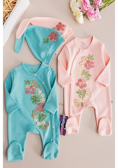 Babymod Kız Bebek Tulum Güpürlü Ikili Uzun Kollu Tulum Takım