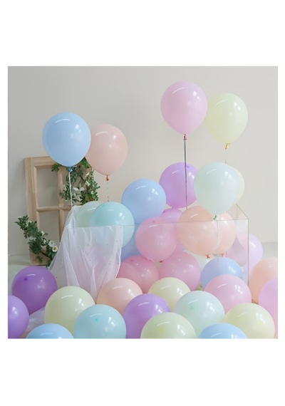 10 Adet 12 İnç Pastel Makaron Balon Karışık Renkli Lateks Balon Parti & Doğum Günü Süsleme Karısık