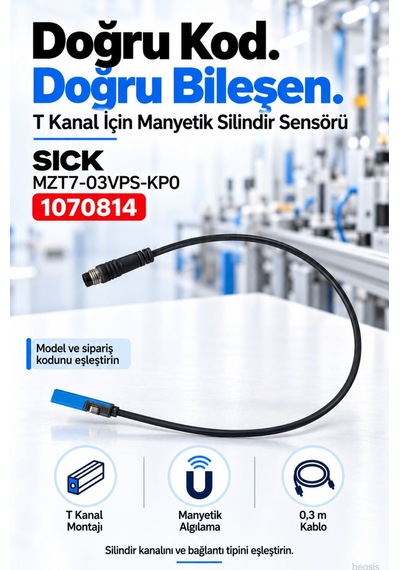 Sıck Mzt7-03vps-kp0 Silindir Sensörü 1070814