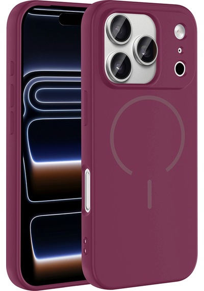 Apple Apple iPhone 17 Pro Max İçin Uyumlu M-safe Özellikli Soft Renkli Elde Kaymaz Silikon Kılıf