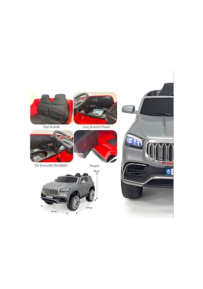 Ata 12 Volt Gt Uzaktan Kumandalı Akülü Suv Çocuk Arabası Gri